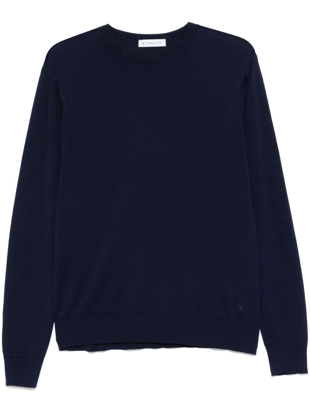 Maglione in filo blu