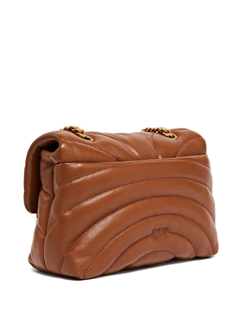 Borsa a tracolla cognac con catena dorata 100039A1EX L17Q PINKO 