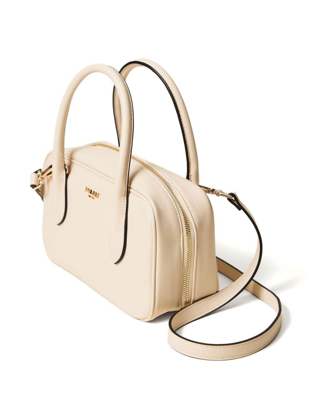 Borsa Tote Beige con Zip e Tracolla Rimovibile 252TD8062 12227 TWINSET 