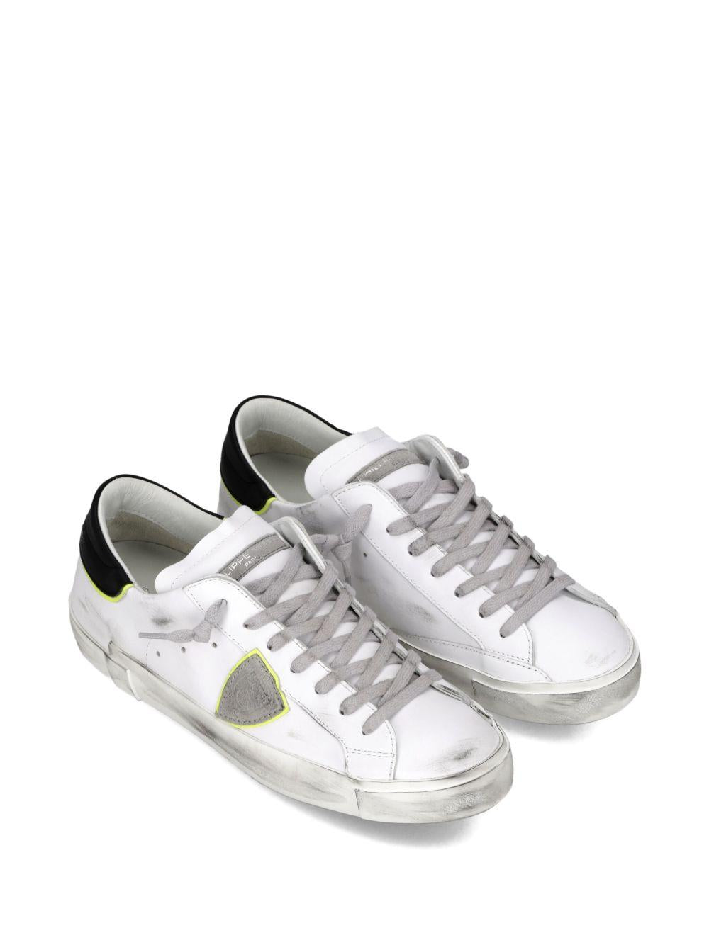 Sneakers Bianche con Effetto Vissuto PRLU VV09 PHILIPPE MODEL 