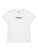 T-shirt bianca logo ricamo