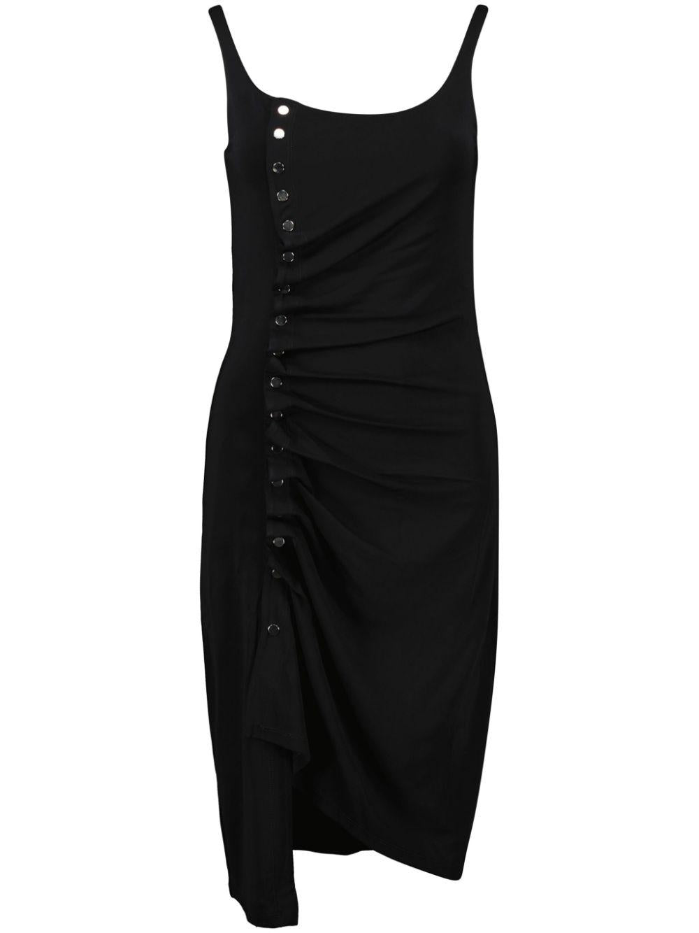 Abito nero drappeggiato 24AJRO856VI0386 P001 RABANNE 