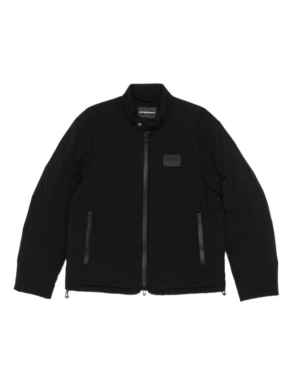 Giubbino nero con logo e chiusura a zip EM003278AF18499 UC001 EMPORIO ARMANI 