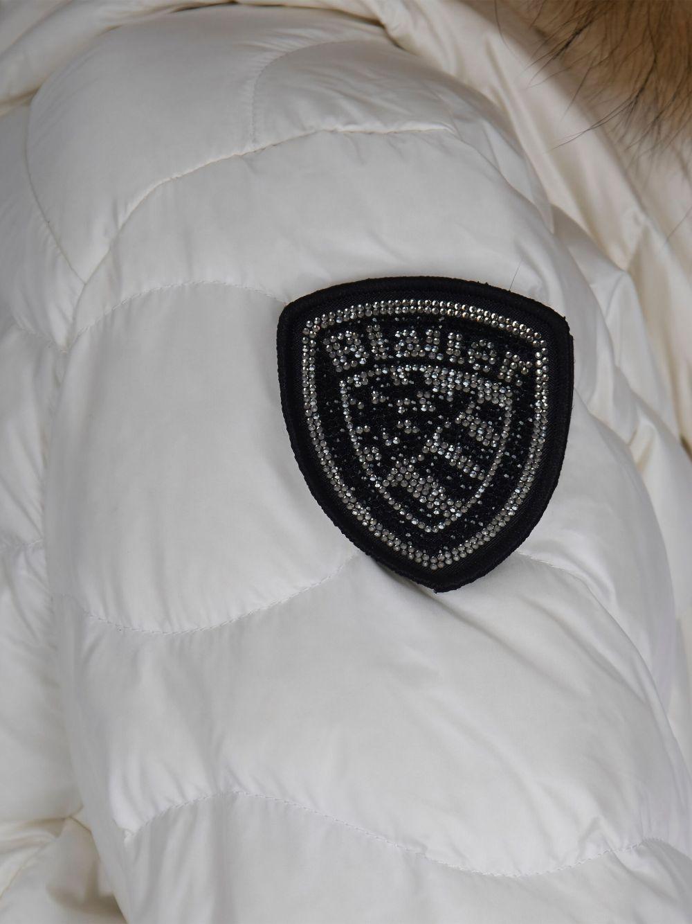 Giubbino con cappuccio bianco 25WBLDC03096006047 100BI BLAUER 