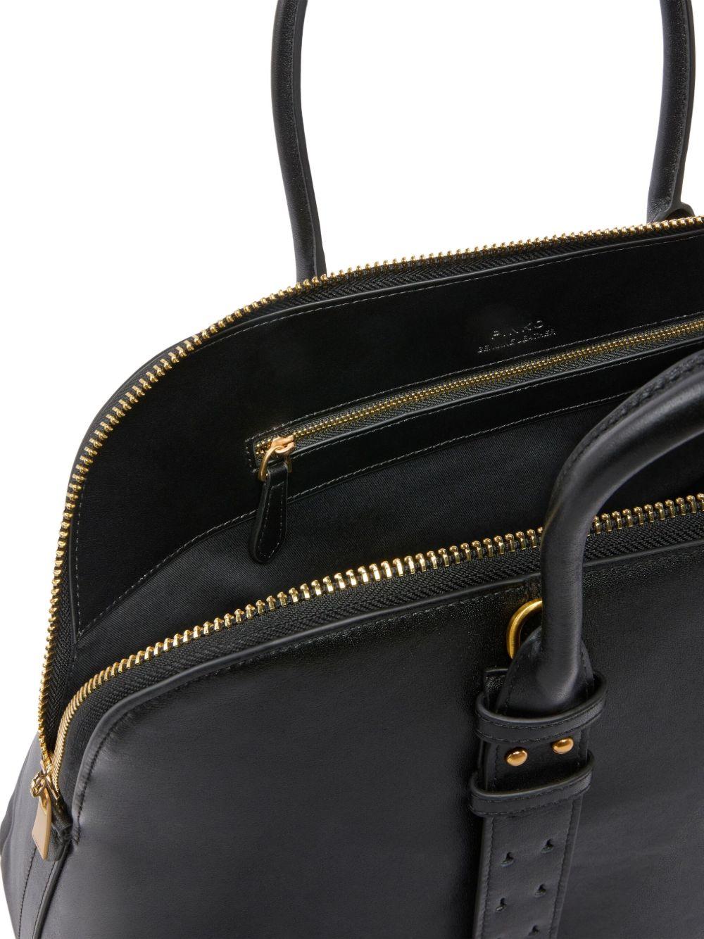 Borsa tote in pelle con chiusura a lucchetto 105172A0QO Z99V PINKO 