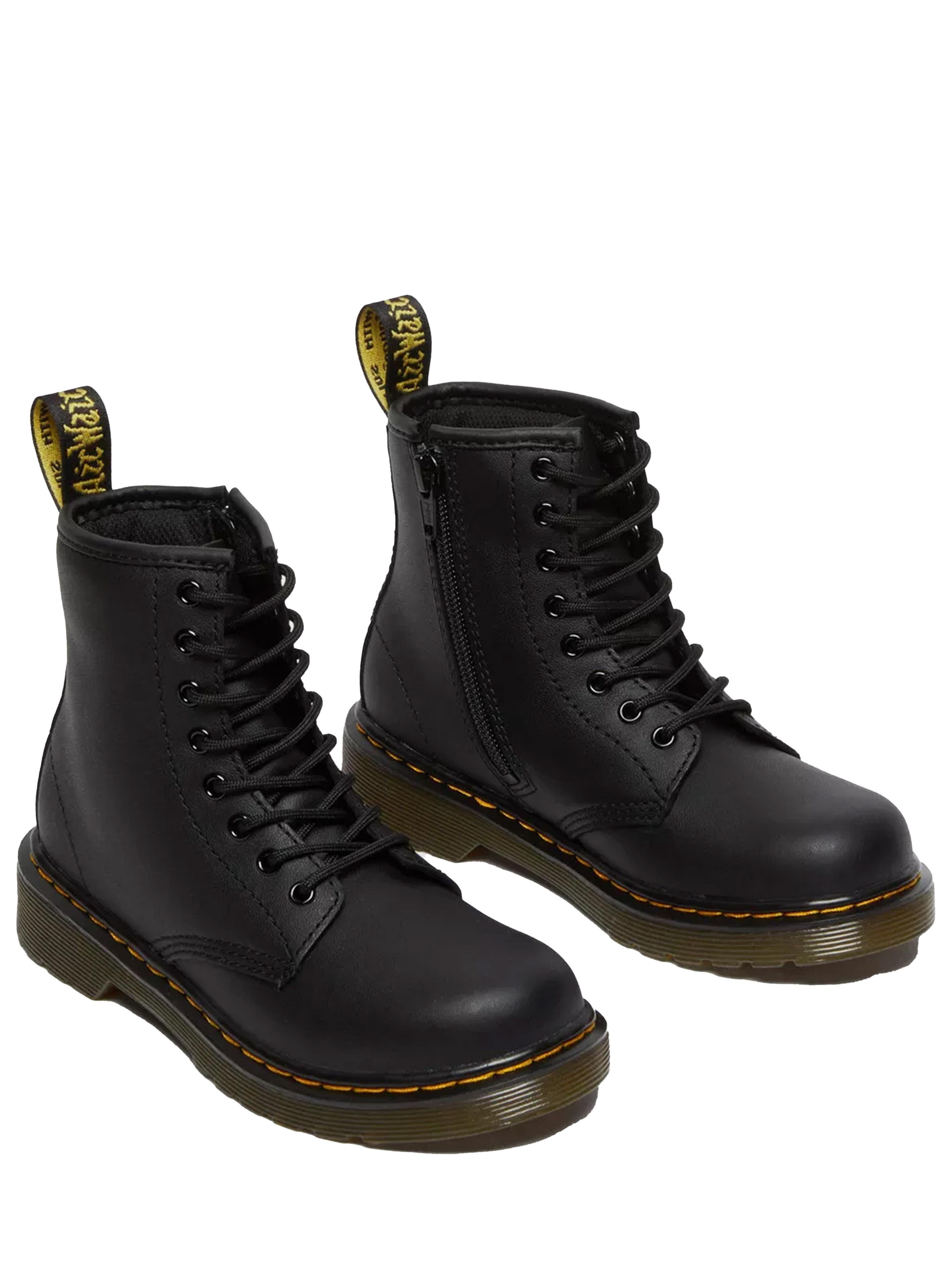 Stivali stringati Junior 1460 Softy T in pelle nero