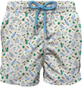 Boxer mare in poliestere riciclato con stampa
