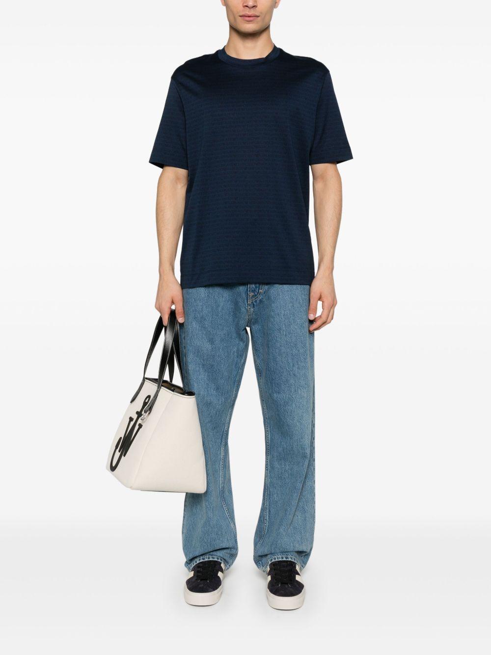 T-shirt blu logo all-over EM000787AF12916 FB224 EMPORIO ARMANI 