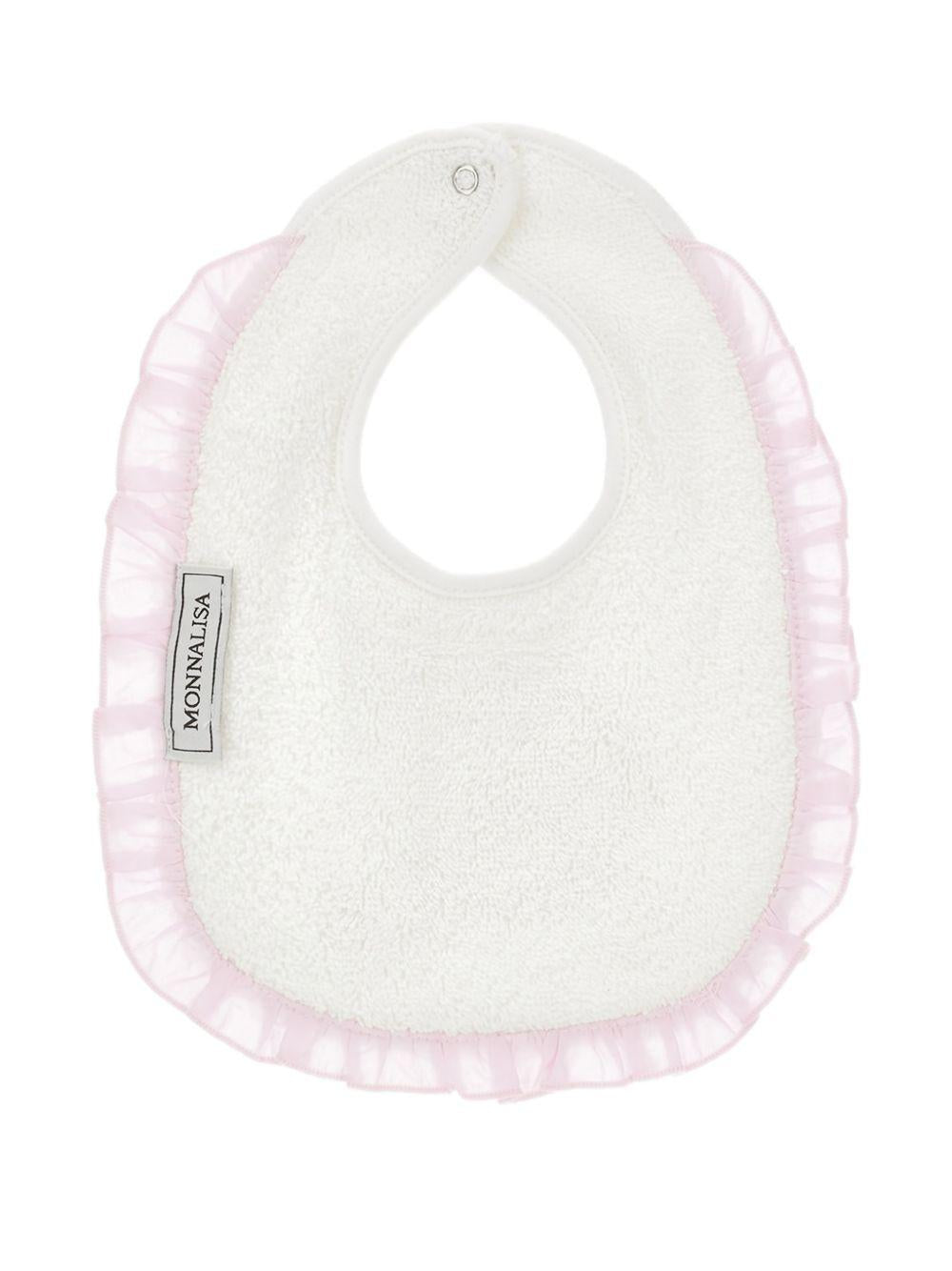 Bavaglio con stampa coniglietto e bordi rosa 35G0097000 0001 MONNALISA KIDS 