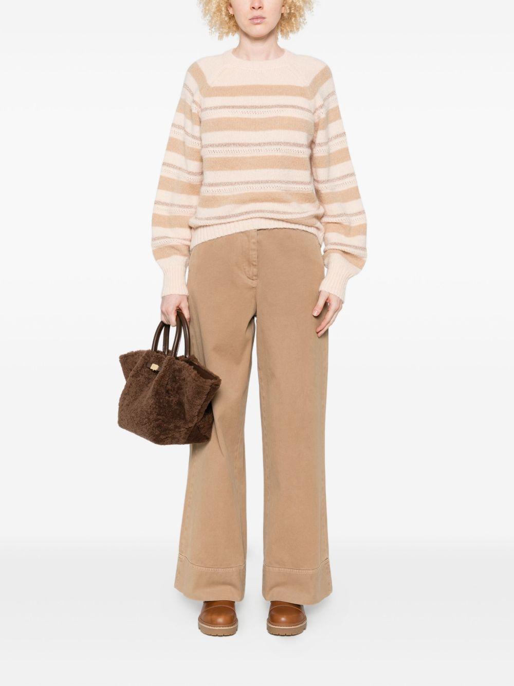 Maglione a Righe con Lurex e Maniche Raglan 252TT3071 13009 TWINSET 