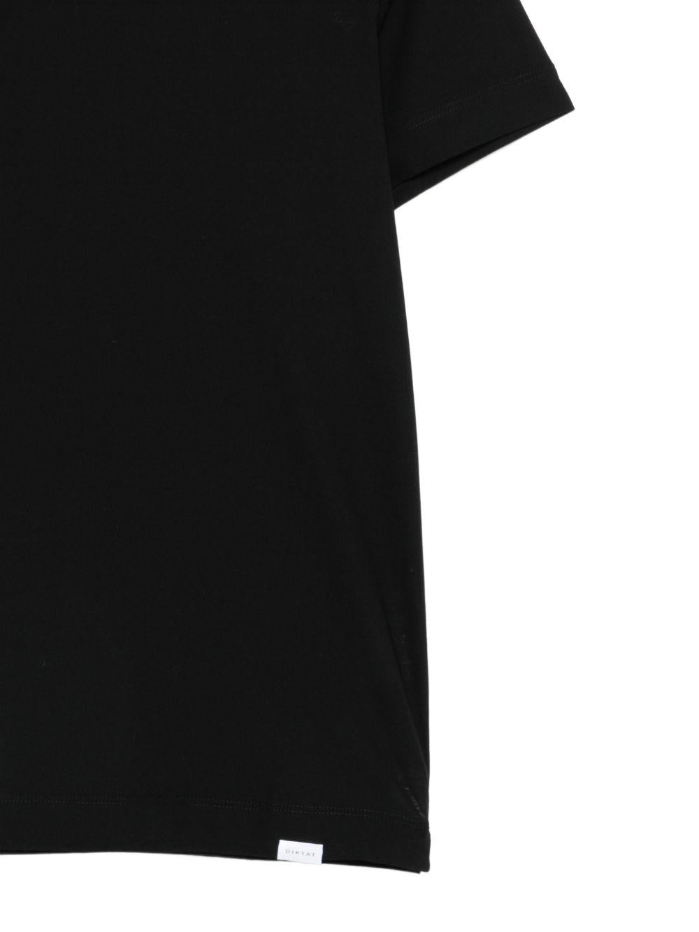 T-shirt in lino girocollo DK17130 NERO DIKTAT 