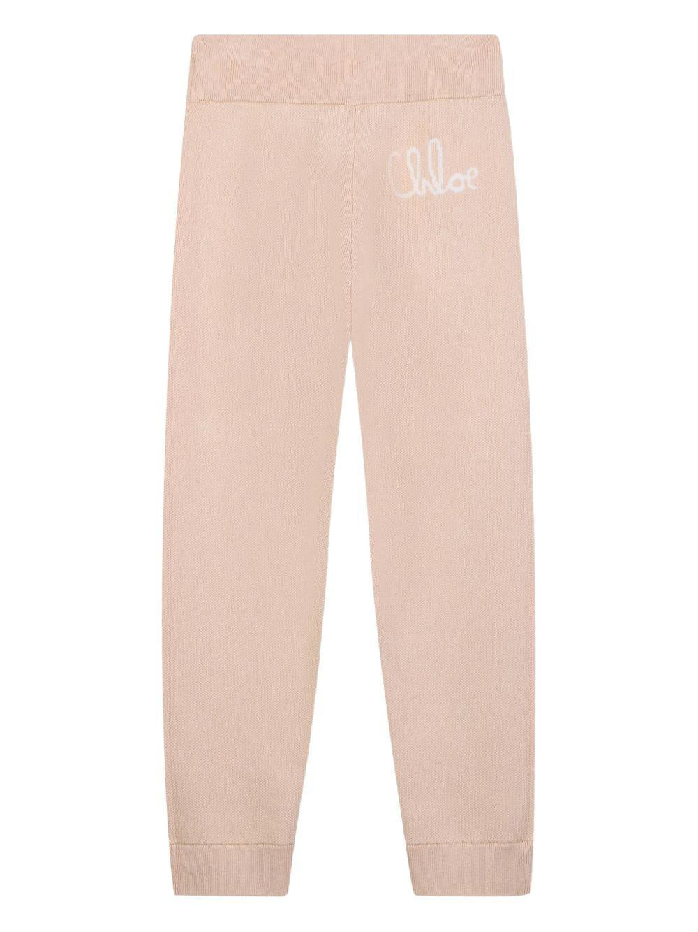 Pantaloni con Logo e Chiusura a Coulisse C20789 257 CHLOE KIDS 