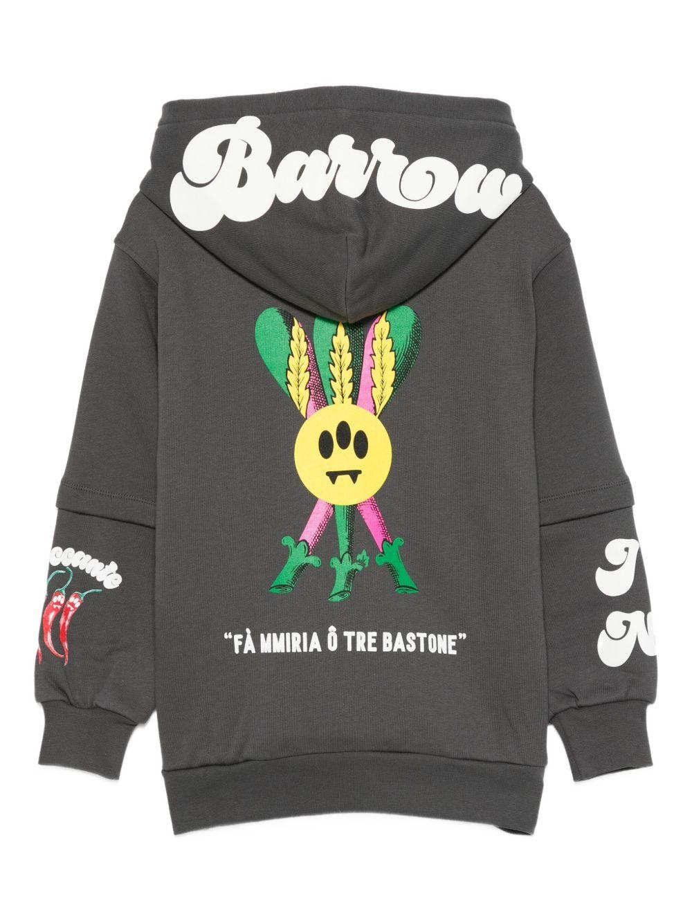 Felpa con Cappuccio con Logo e Tasca Canguro F5BKJUHS158 251 BARROW KIDS 