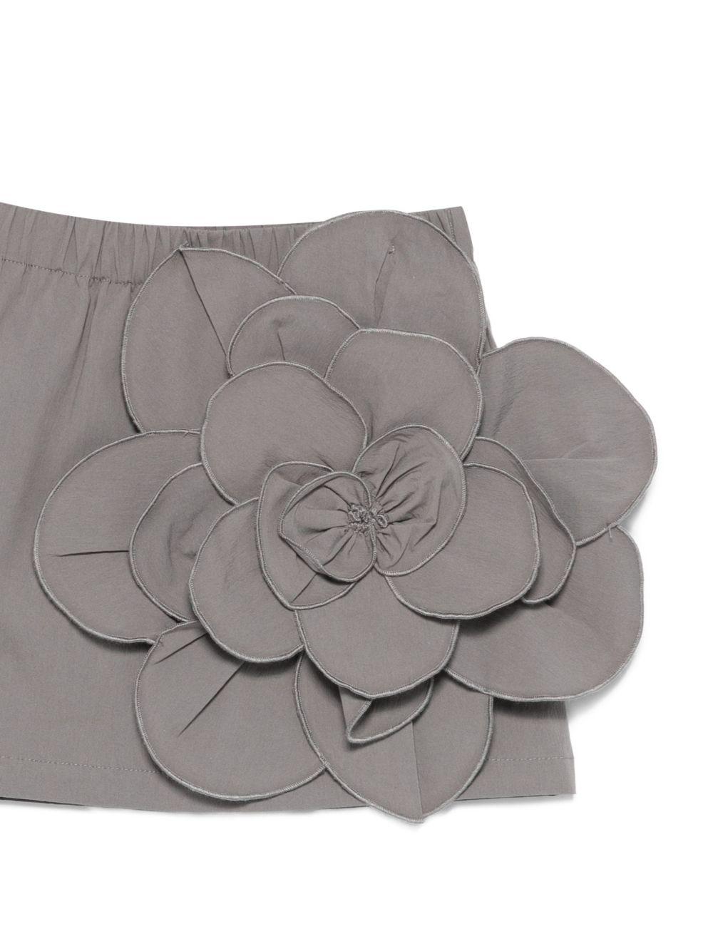 Gonna con applicazione floreale tridimensionale DY7A71P0589 907 DOUDOU KIDS 