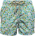 Boxer mare in poliestere riciclato con stampa