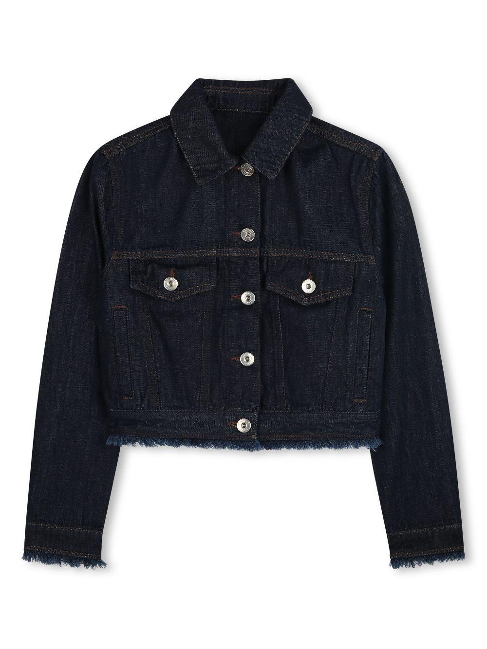 Giubbino denim logo lettering retro N30201 Z09 LANVIN KIDS 