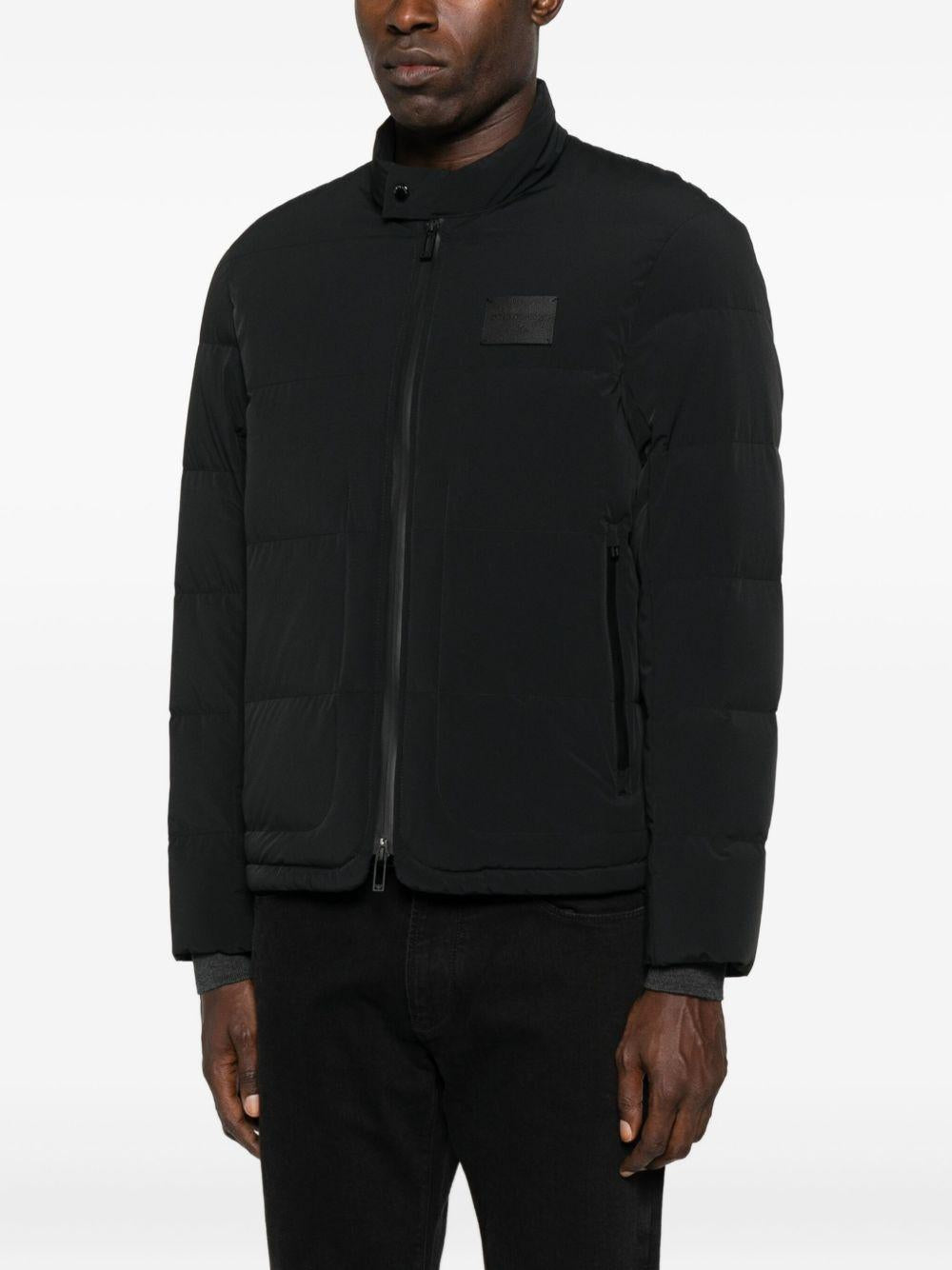 Giubbino nero con logo e chiusura a zip EM003278AF18499 UC001 EMPORIO ARMANI 