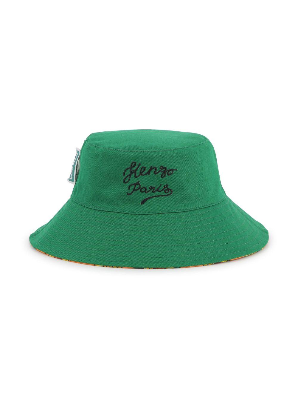 Cappello  pescatore fantasia girasoli reversibile K60885 674 KENZO KIDS 