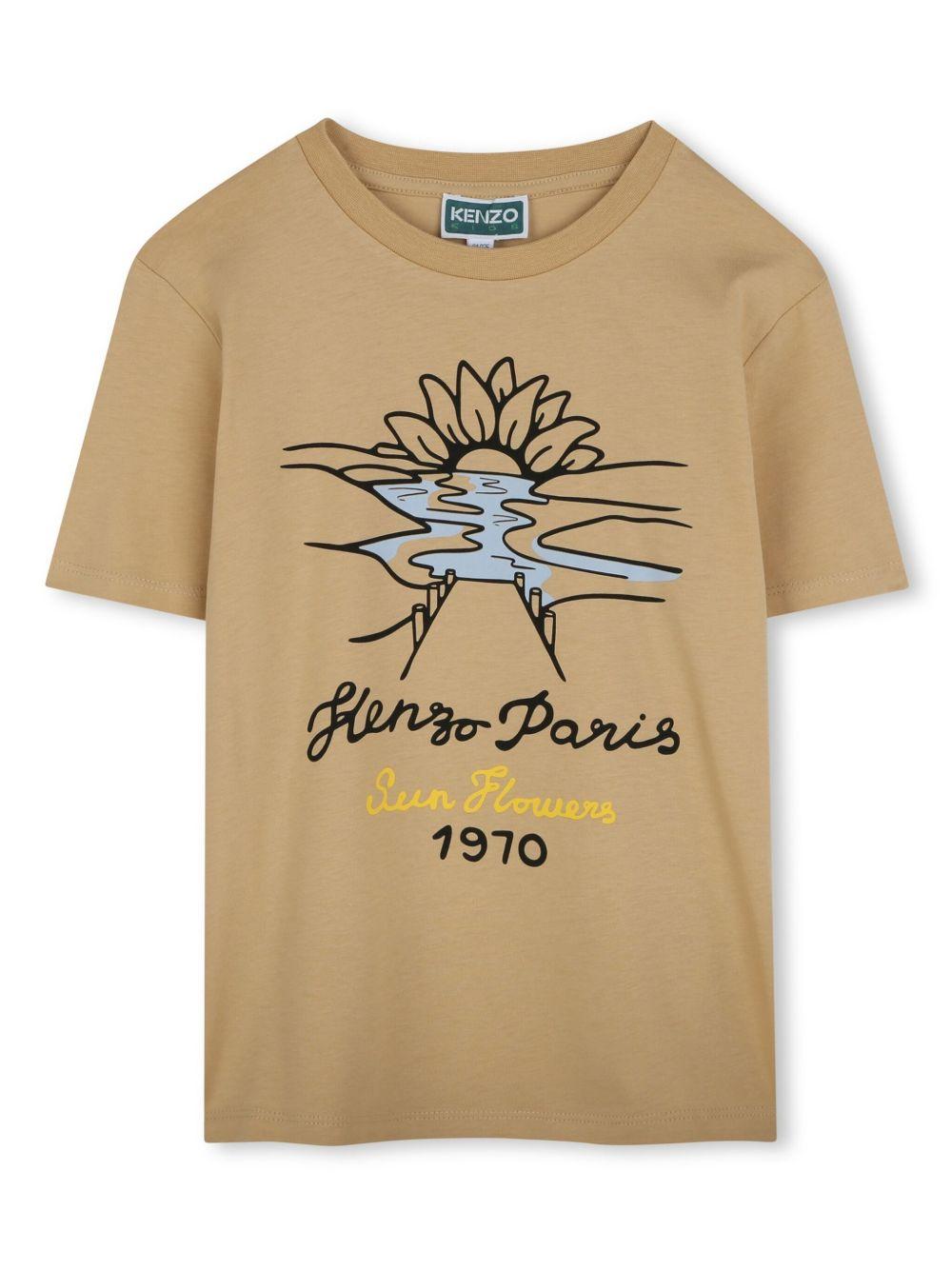 T-shirt sabbia sunflowers grafica