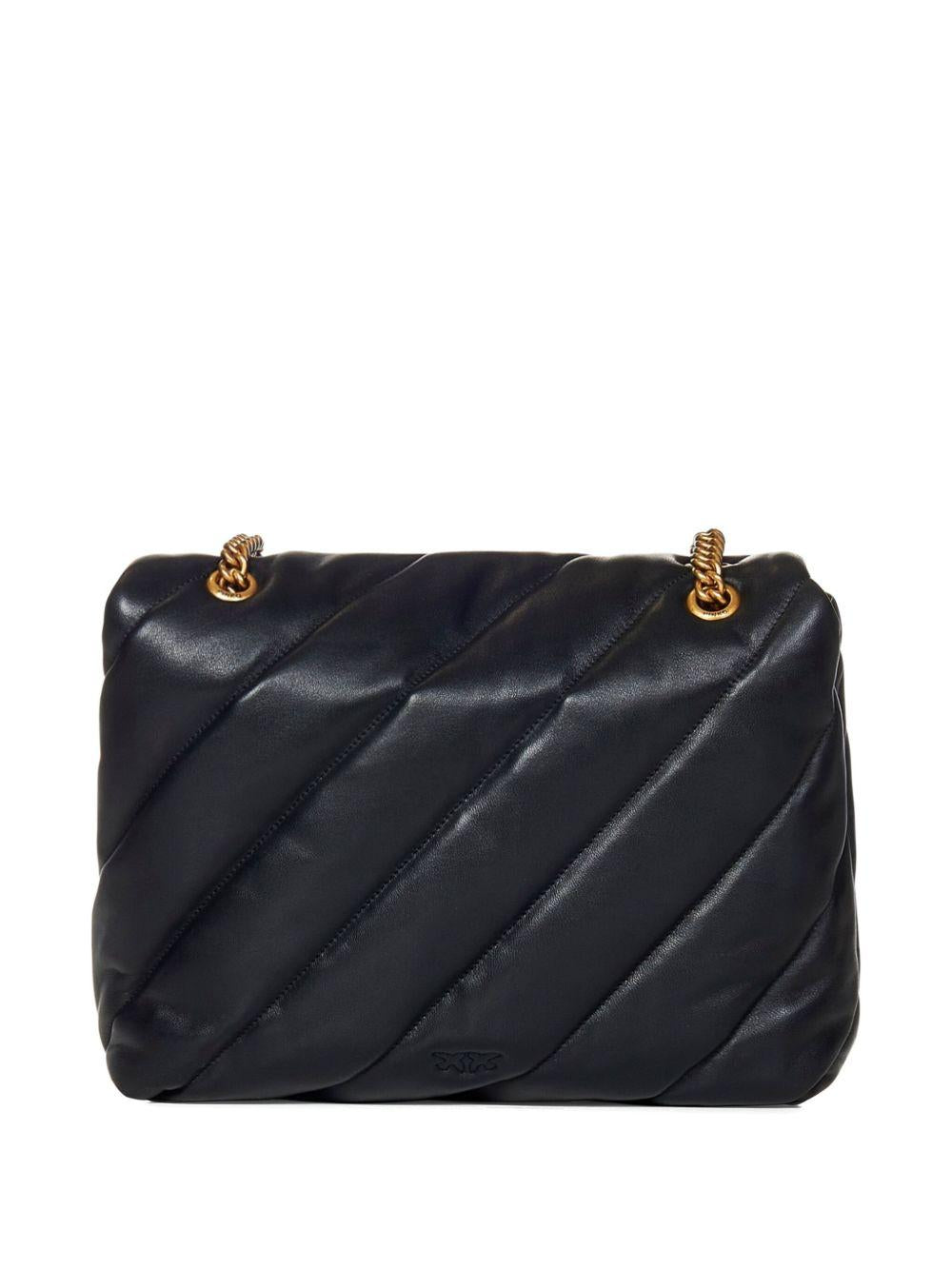 Borsa Donna love big sheep nappa logo oro 100037A0F2 Z99Q PINKO 