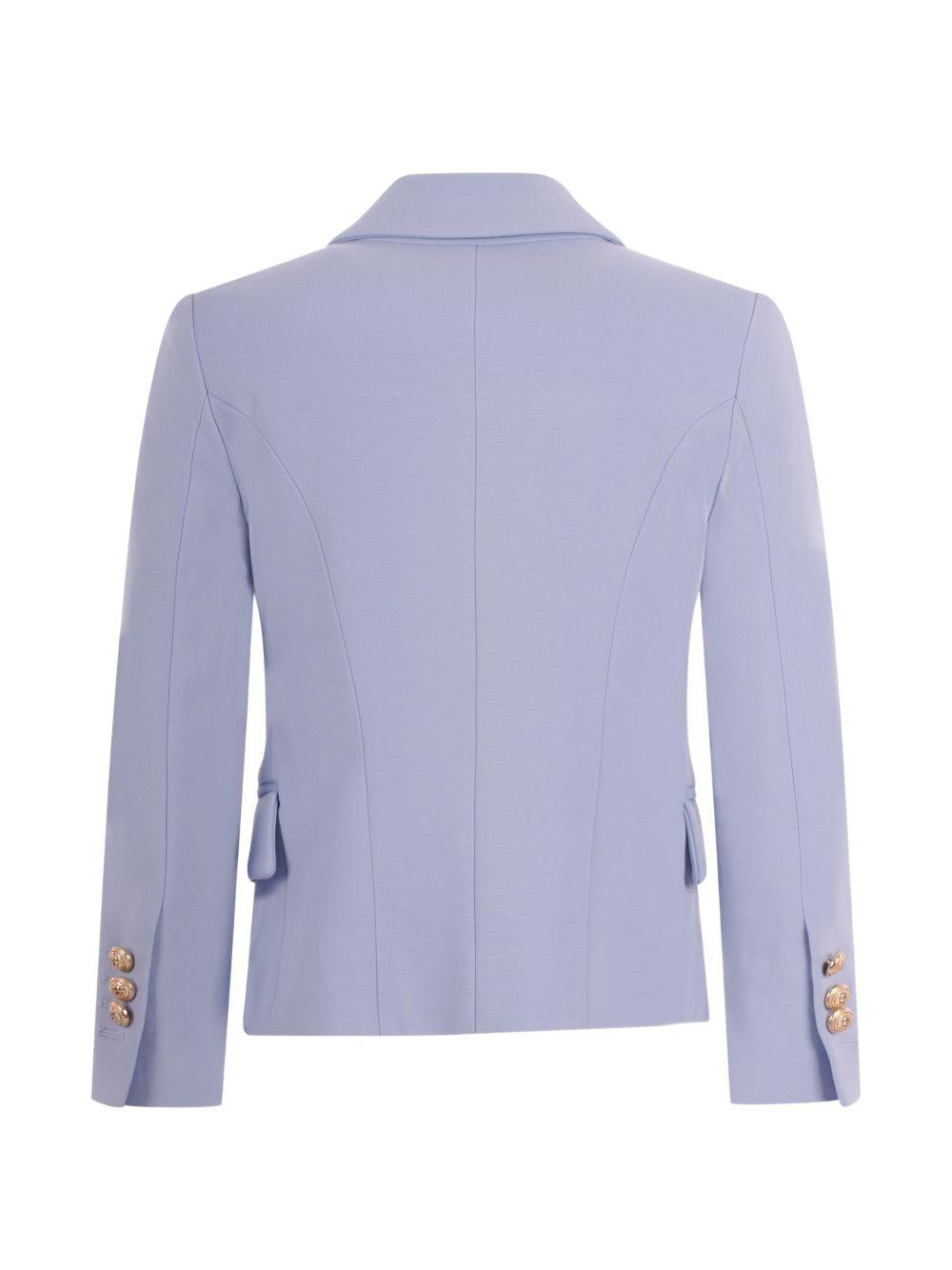 Blazer doppiopetto lavanda con bottoni dorati BY2A64J0371 652 BALMAIN KIDS 