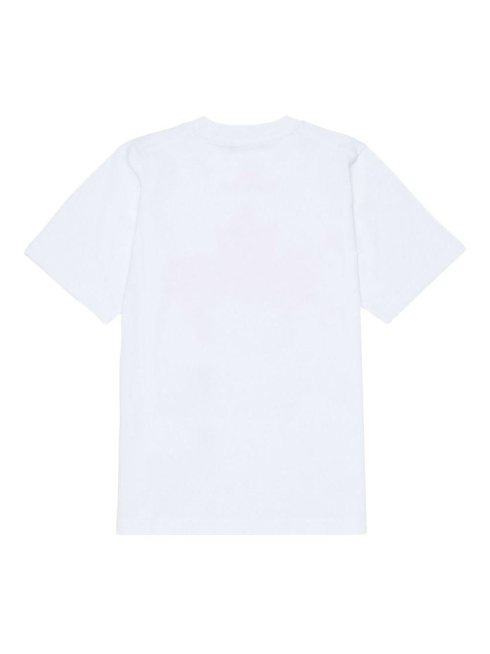 T-shirt in cotone con stampa foglia d'acero DQ3176D00XM DQ100 DSQUARED KIDS 