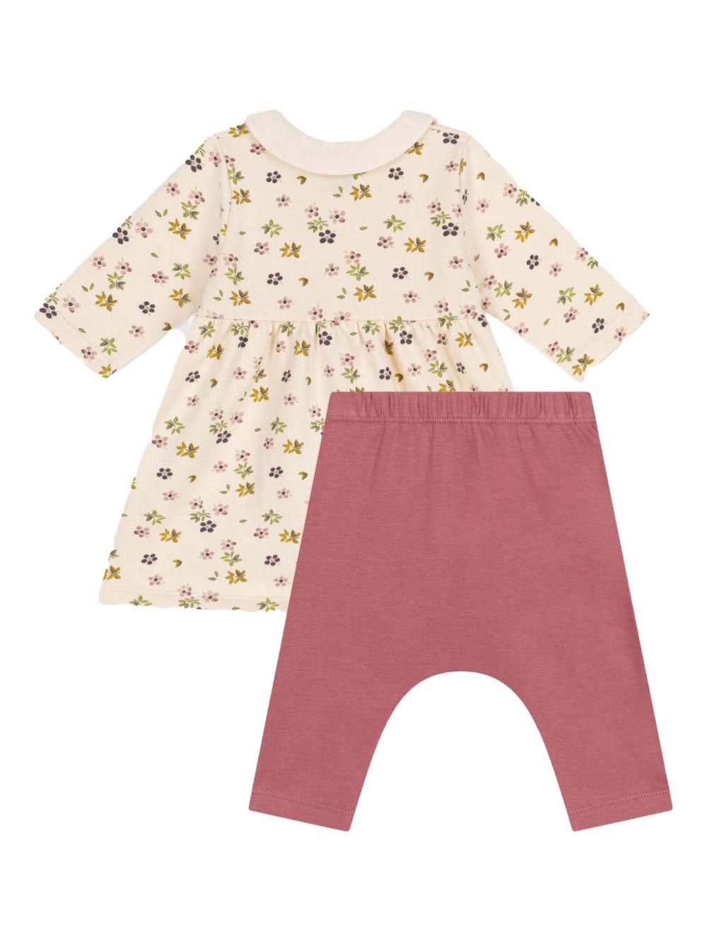 Set floreale rosa neonata (2pz) A0BBX 01 PETIT BATEAU KIDS 