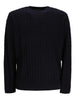 Armani men's sweater with a dyed-on-dye pattern
