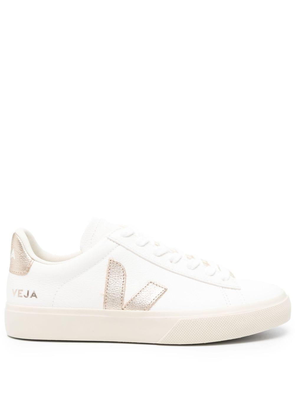 Sneakers in Pelle con Suola Piatta CP0503495 BIANCOPLATINO VEJA 
