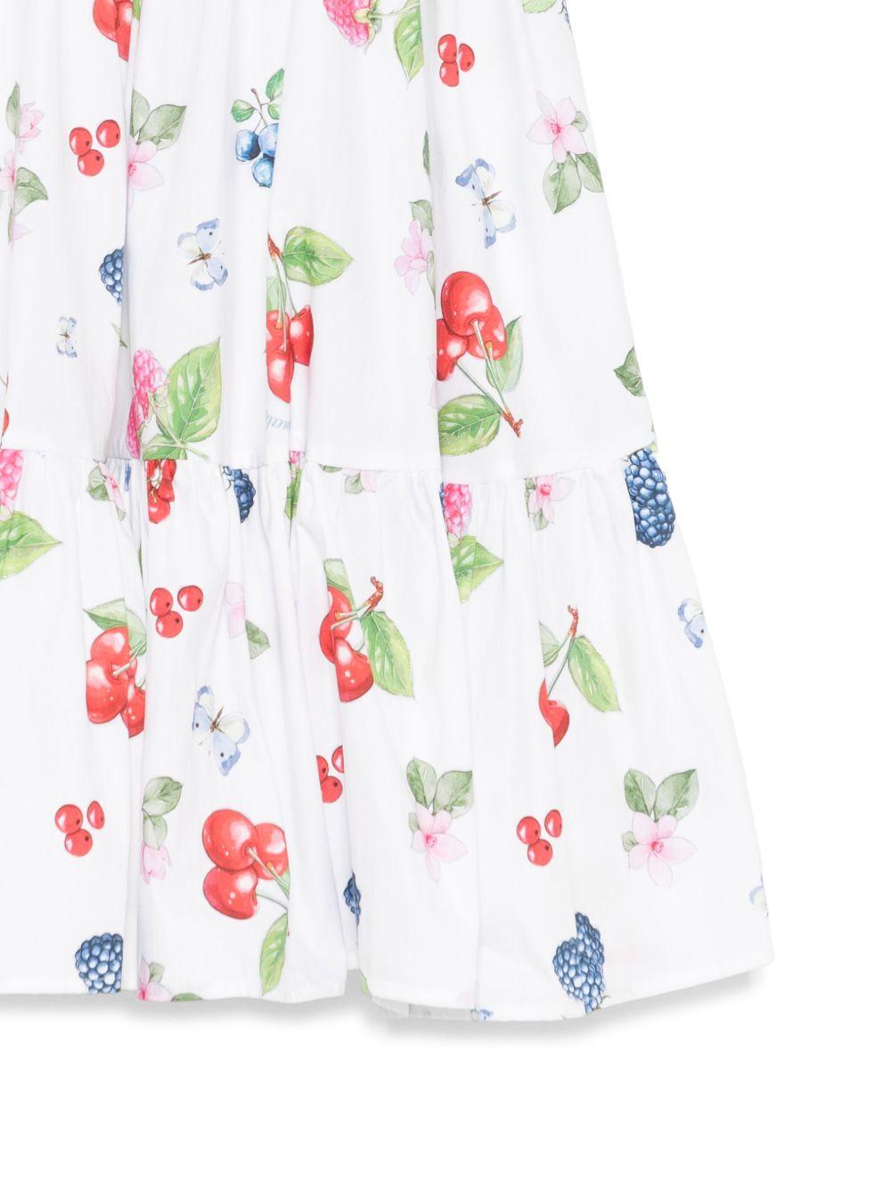 Abito bianco fantasia all-over