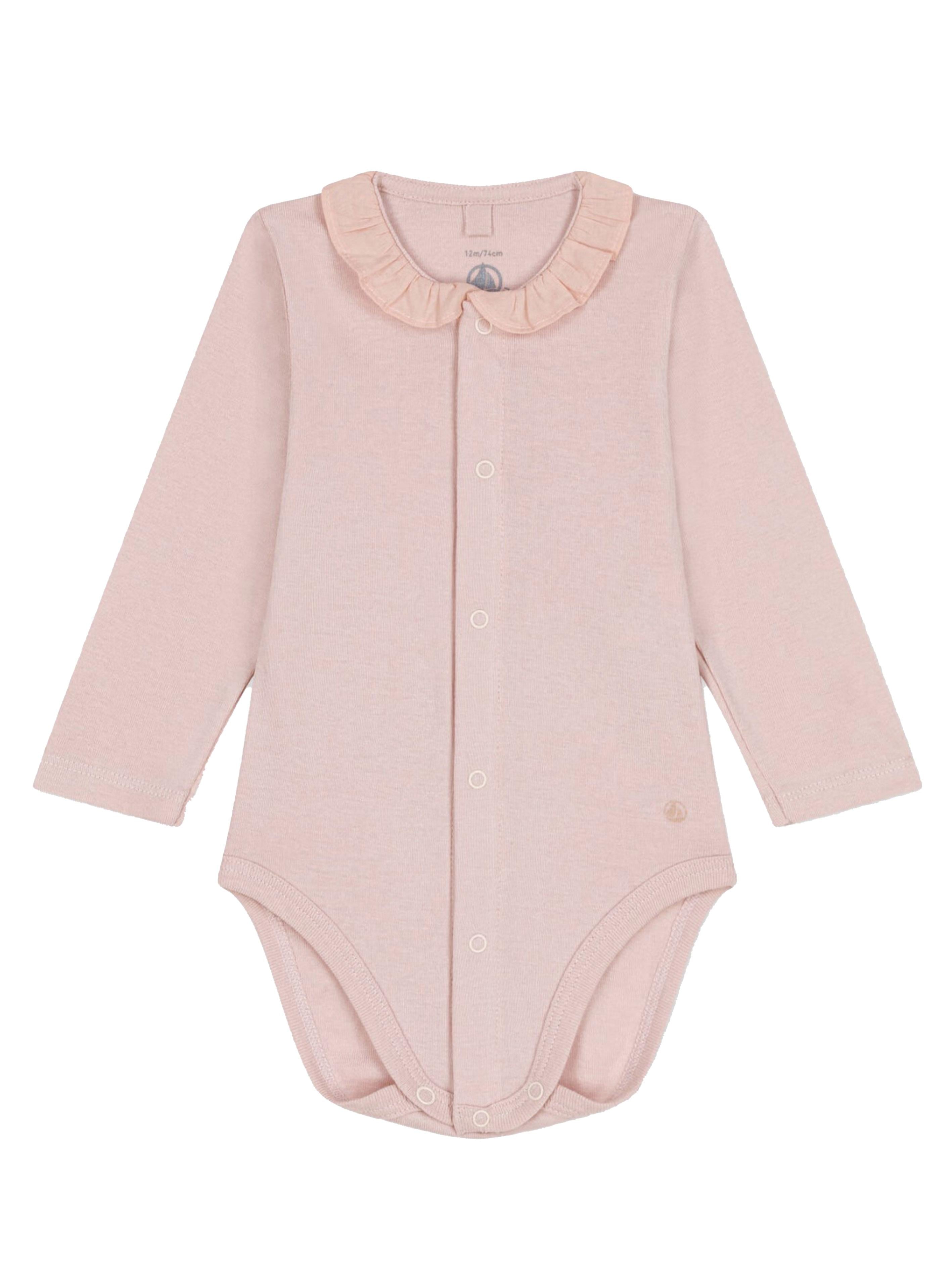 Body rosa con colletto ruches A0B71 02 PETIT BATEAU KIDS 