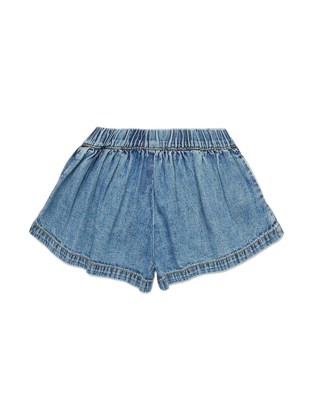 Short denim mini logo Oval-D neonata