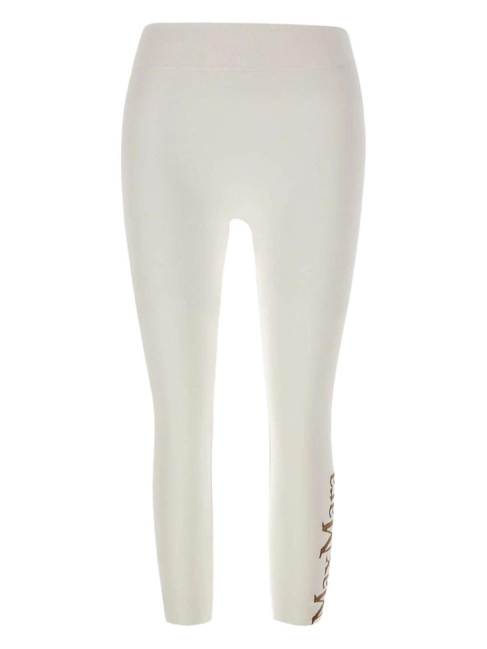 Leggings Bianchi con Stampa Logo 2529816011600 001 MAX MARA 'S 