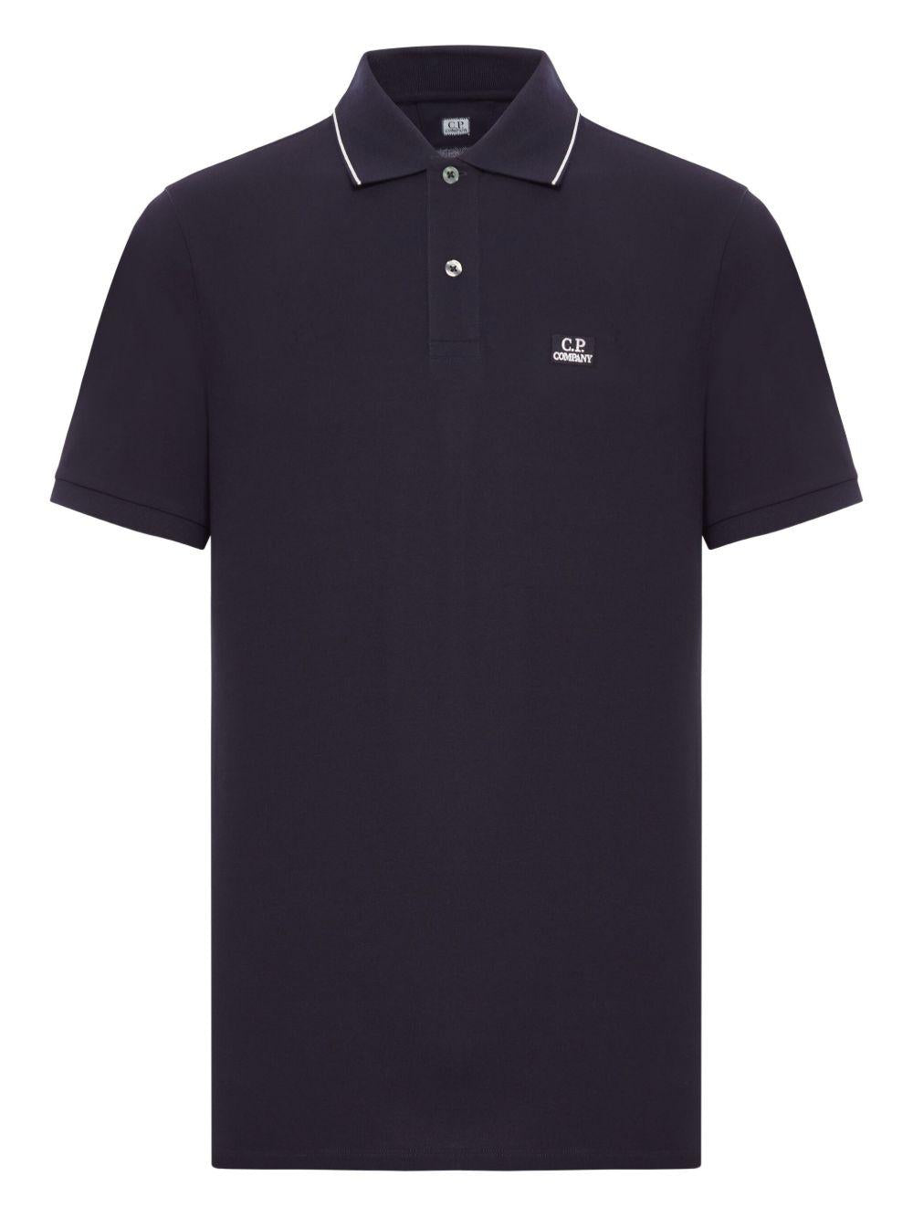 Polo in cotone con bordino bianco RCCMPL722A005263W 888 CP COMPANY 
