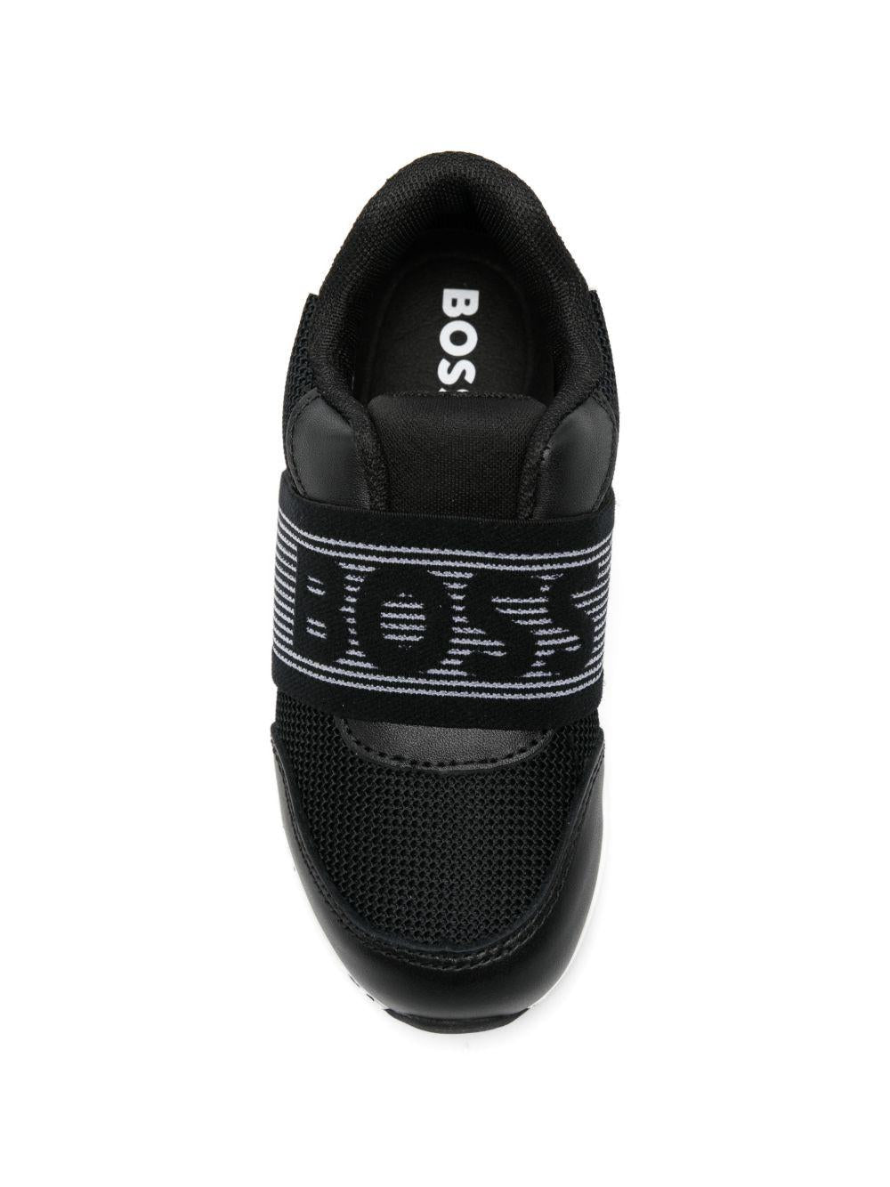 Sneakers slip-on in tessuto e pelle J52822 09B BOSS KIDSWEAR 