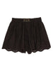 Short nero ricami traforati