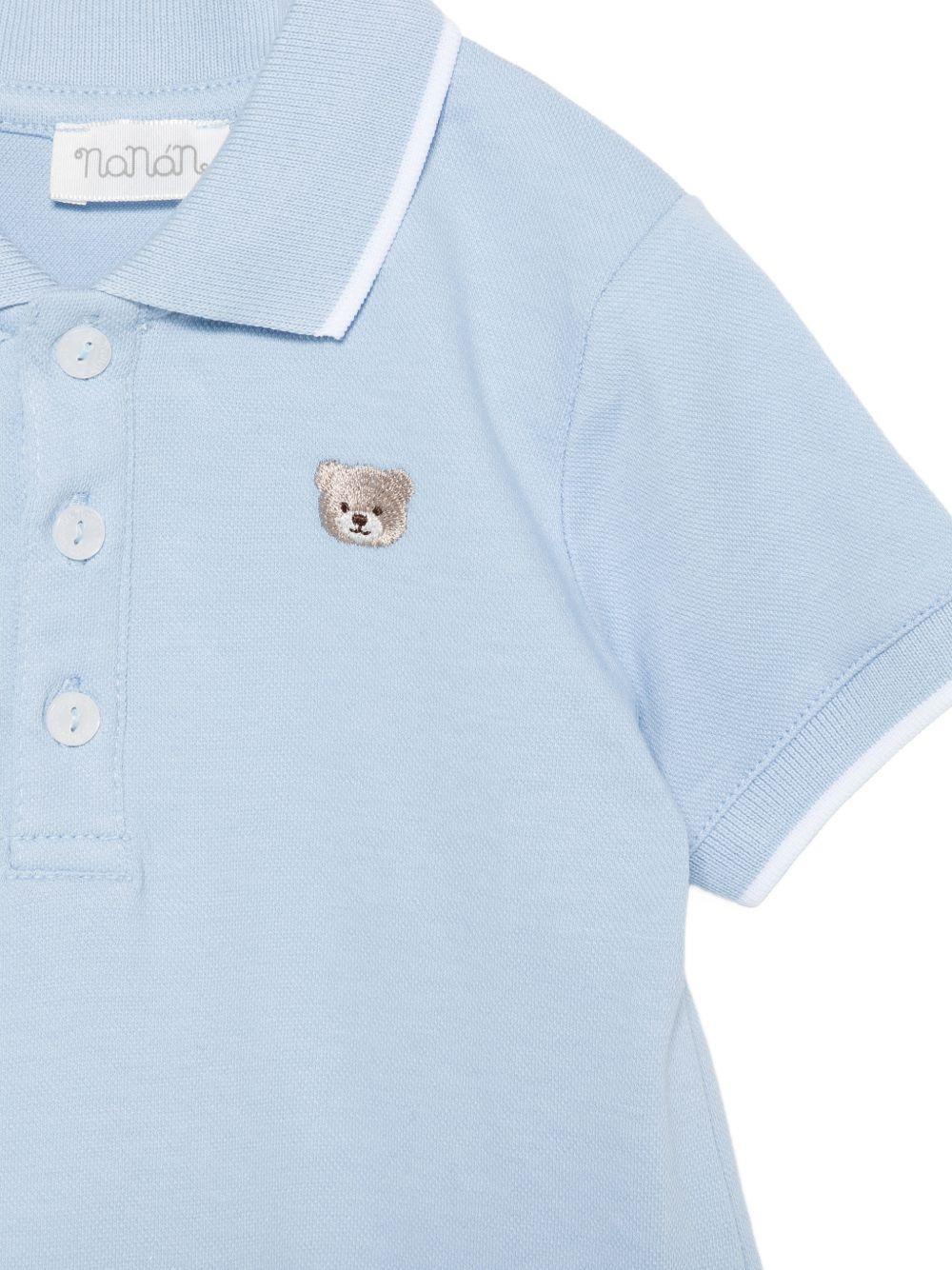 Pagliaccetto in cotone con orsetto E26171 AZZURRO NANAN KIDS 