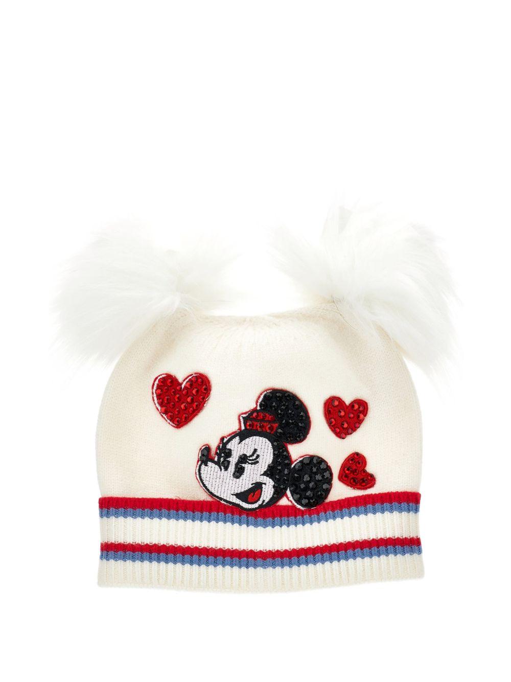 Berretto Crema con Minnie Mouse 19F0066068 0143 MONNALISA KIDS 