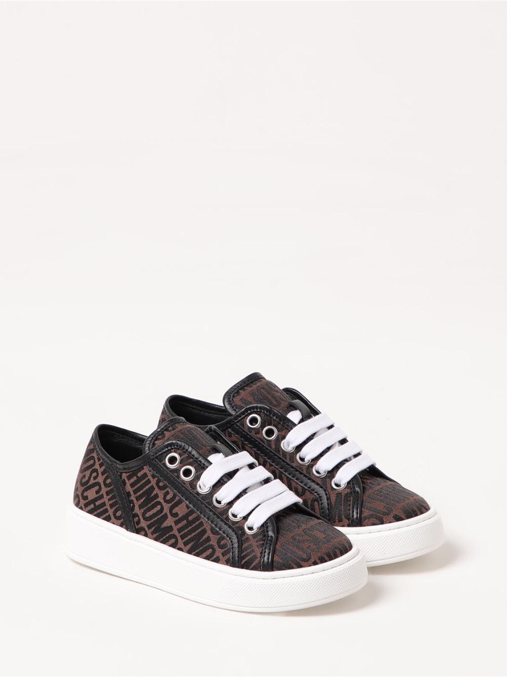 Sneakers marrone logo all-over