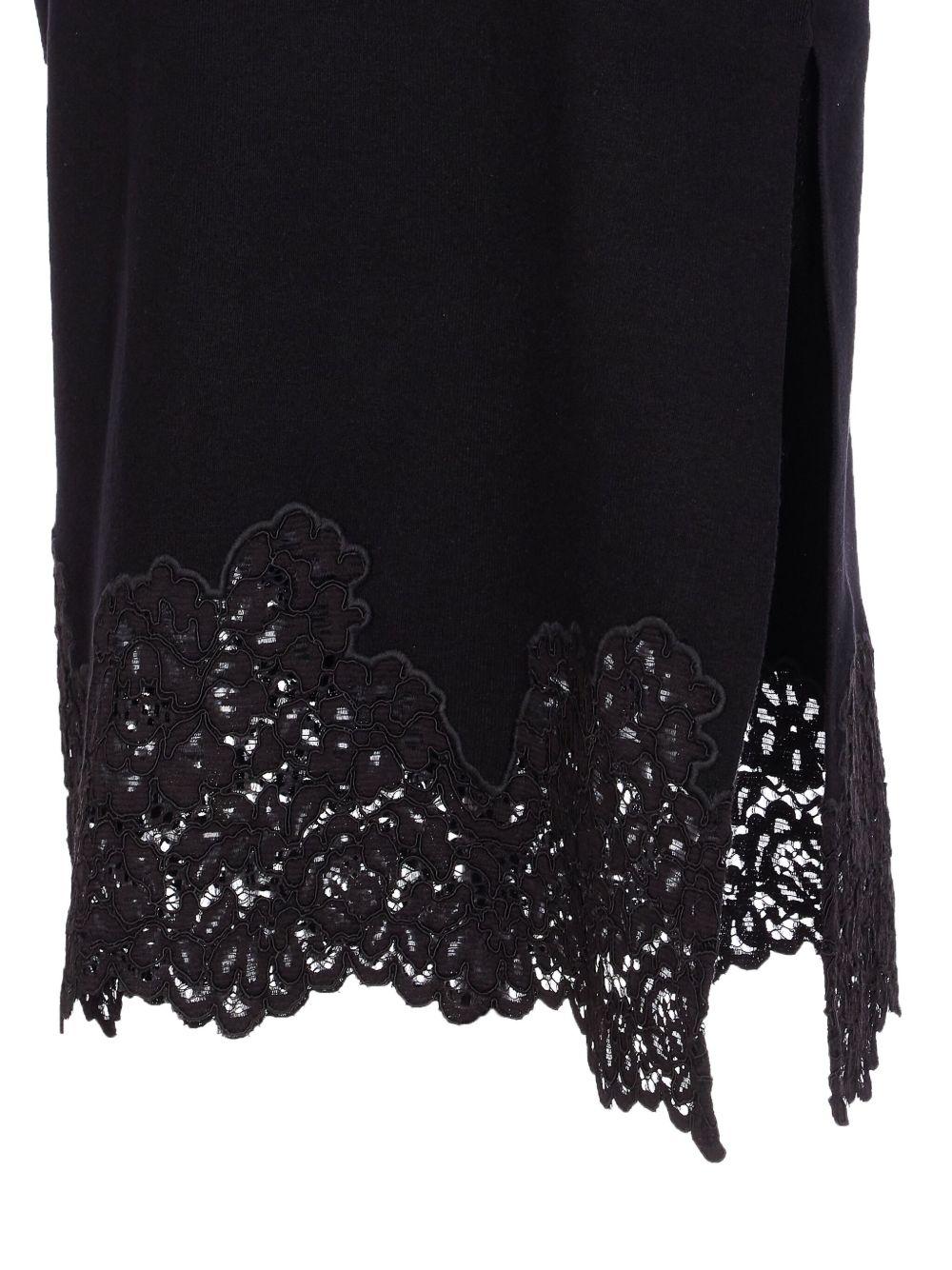 Gonna Midi Nera Con Bordo in Pizzo 252TP3390 00006 TWINSET 