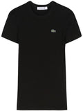 T-shirt nera mini logo ricamo