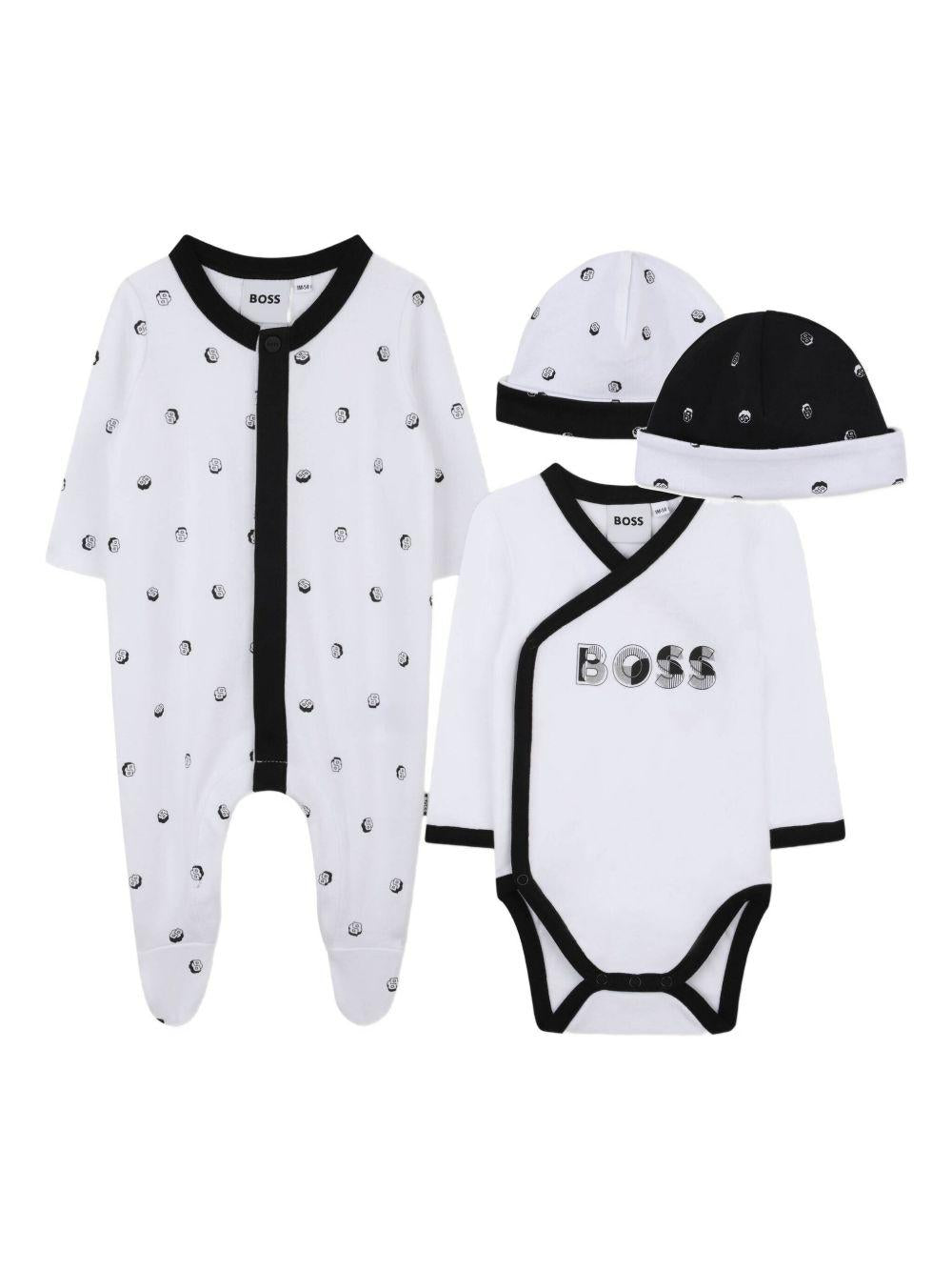 Tutina a Pois BOSS Kidswear con Cappelli Set 4 Pezzi J52492 10P BOSS KIDSWEAR 