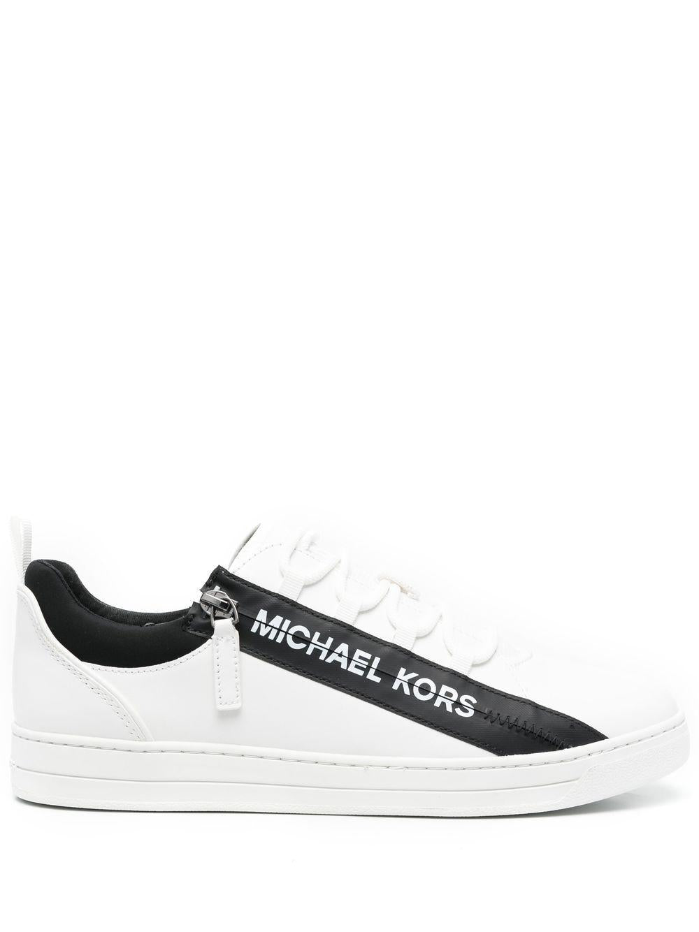 Sneakers bianca con banda logata zip 42T2KEFS5L BIANCO MICHAEL KORS 