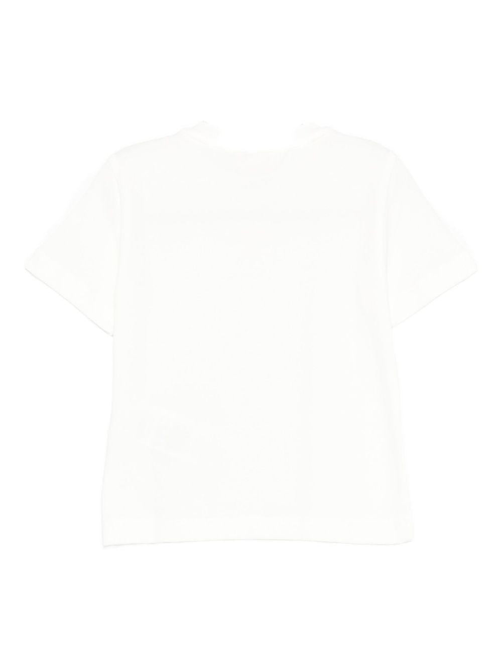 T-shirt panna con logo EGTS098JE006 0000 ELISABETTA FRANCHI KIDS 