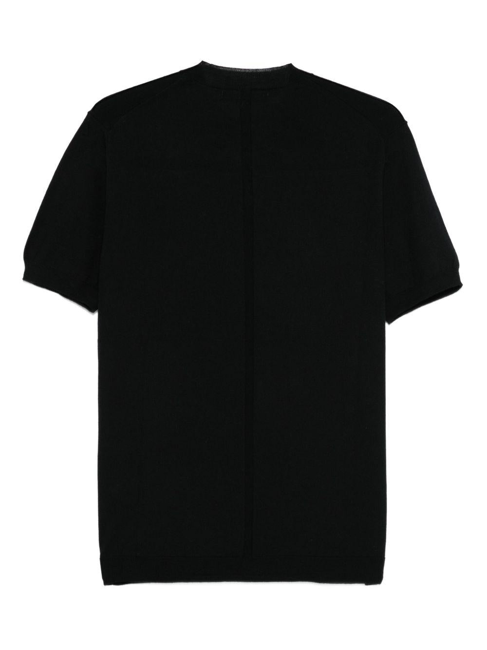T-shirt nera con girocollo e maniche corte L1MFW25266726 D001 LOW BRAND 