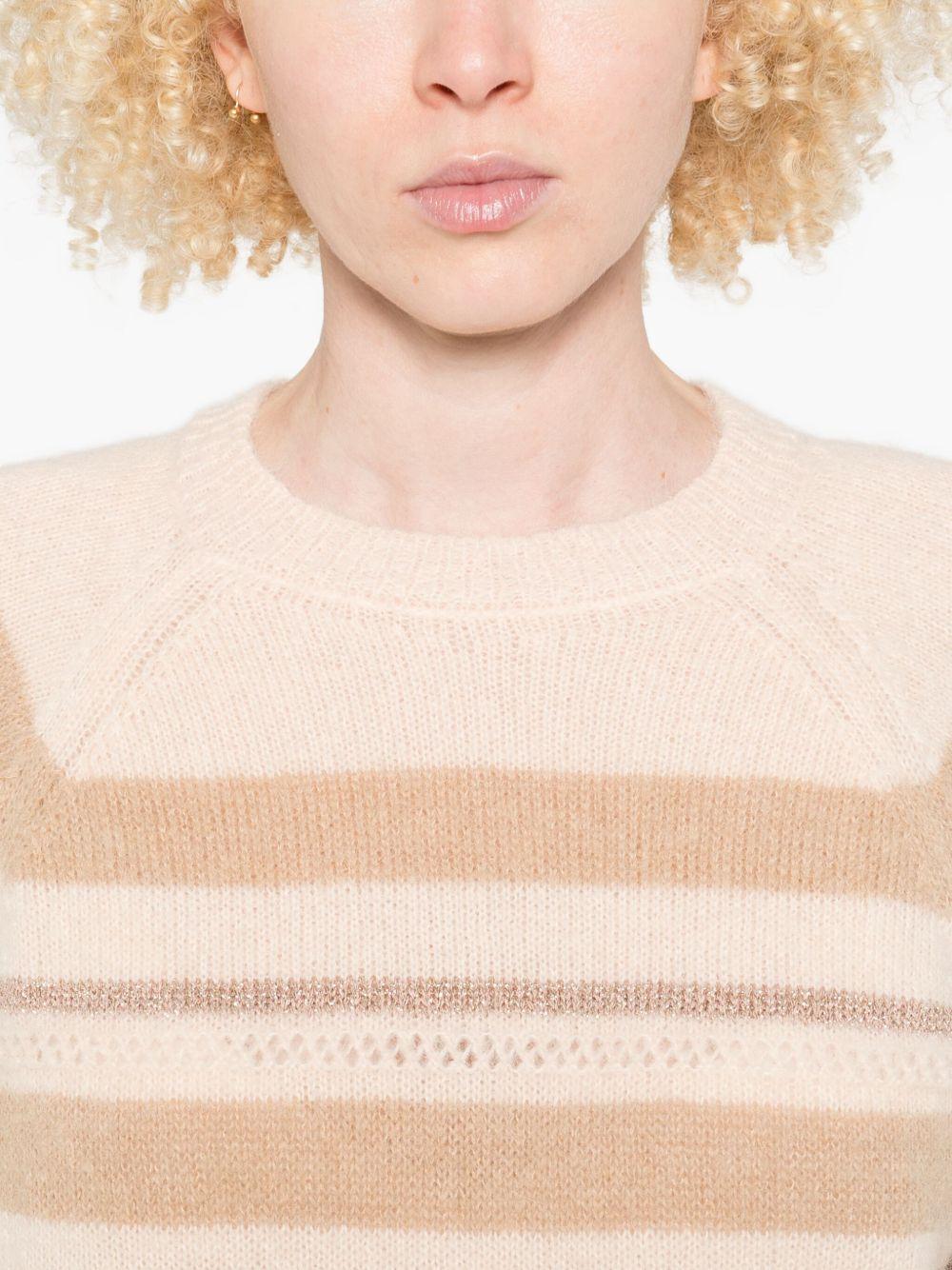 Maglione a Righe con Lurex e Maniche Raglan 252TT3071 13009 TWINSET 