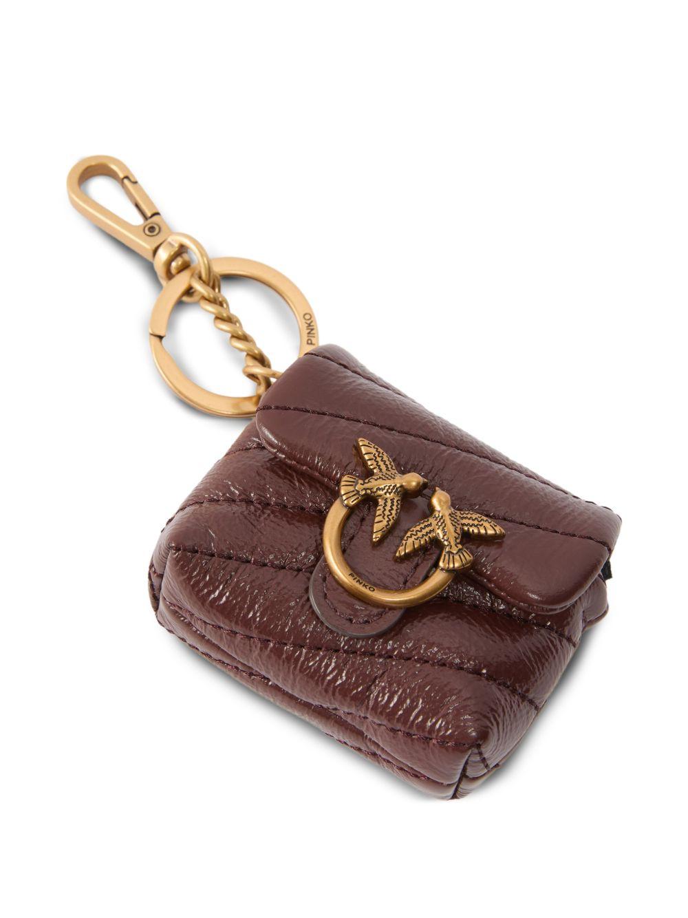 Custodia portacuffie in pelle trapuntata 105869A37O R49Q PINKO 