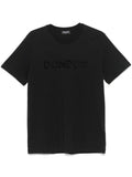 Black front print logo t-shirt