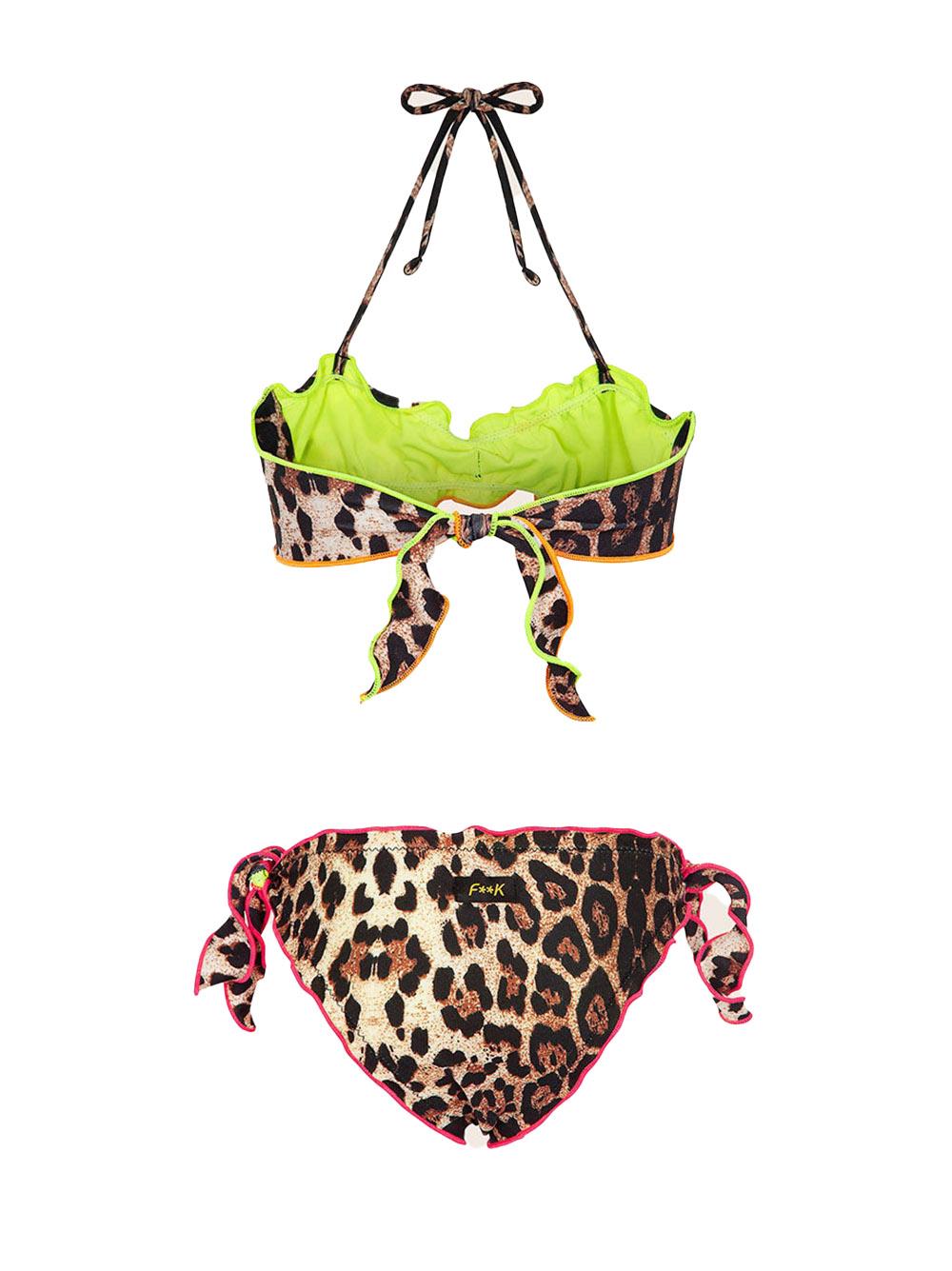 Costume fascia con fantasia leopardata (2pz)
