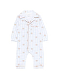 Tutina in cotone a quadri vichy con colletto